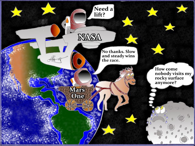 mars one vs. NASA graphic